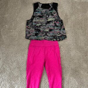 Lululemon Sculpt Cropped Top Pleated Multicolor
